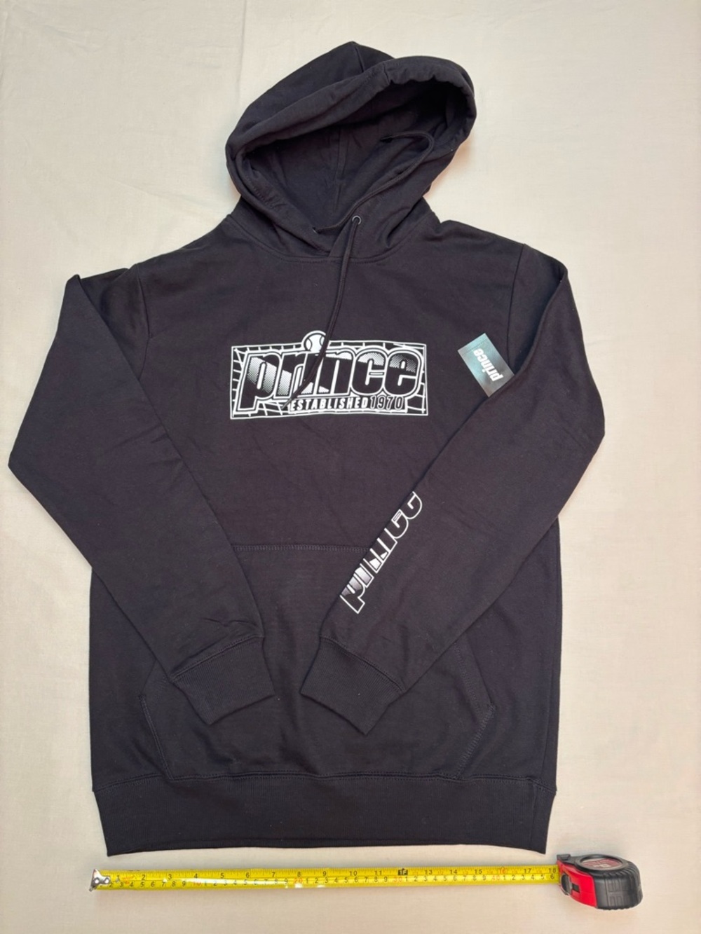 Prince Black Pullover Hoodie with White Logo